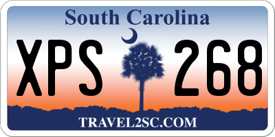 SC license plate XPS268