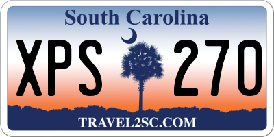 SC license plate XPS270