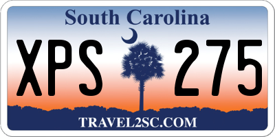 SC license plate XPS275