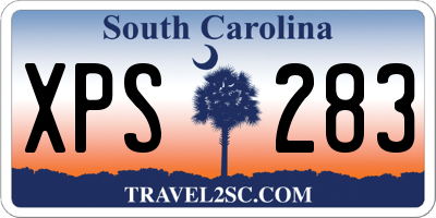 SC license plate XPS283