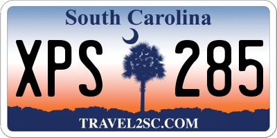 SC license plate XPS285