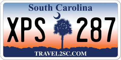 SC license plate XPS287