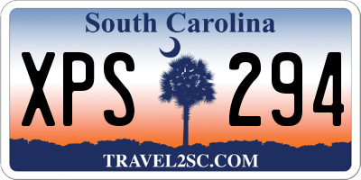 SC license plate XPS294