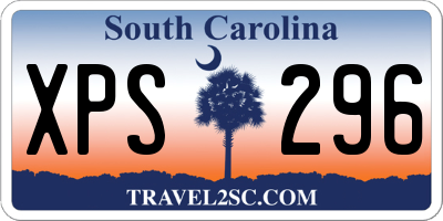 SC license plate XPS296