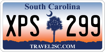 SC license plate XPS299