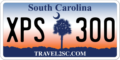 SC license plate XPS300