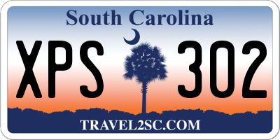 SC license plate XPS302