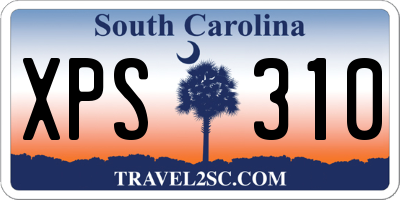 SC license plate XPS310
