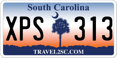 SC license plate XPS313