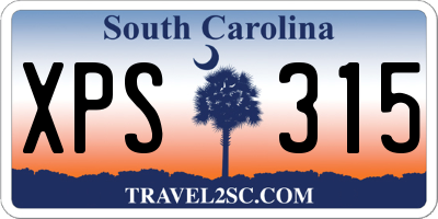 SC license plate XPS315