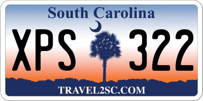 SC license plate XPS322
