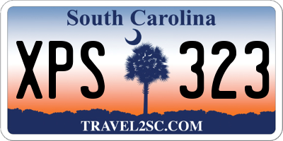 SC license plate XPS323
