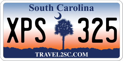 SC license plate XPS325