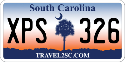 SC license plate XPS326