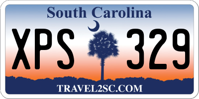 SC license plate XPS329