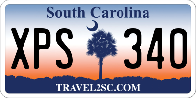 SC license plate XPS340