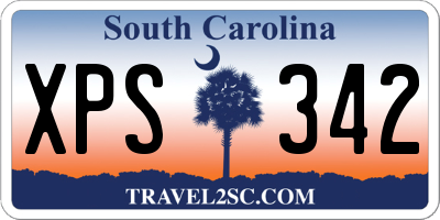 SC license plate XPS342