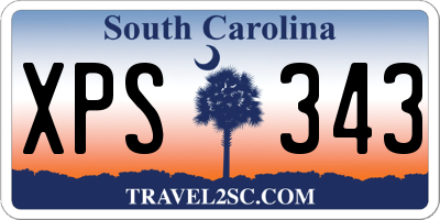 SC license plate XPS343