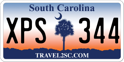 SC license plate XPS344