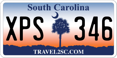 SC license plate XPS346