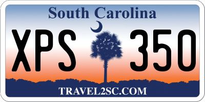 SC license plate XPS350