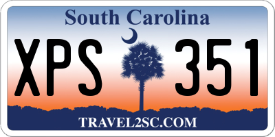 SC license plate XPS351