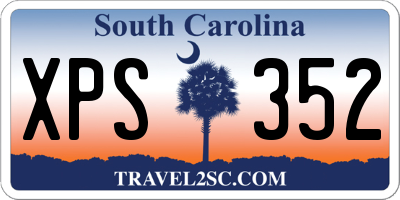 SC license plate XPS352