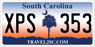 SC license plate XPS353
