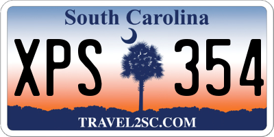 SC license plate XPS354