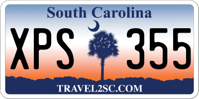 SC license plate XPS355