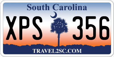 SC license plate XPS356