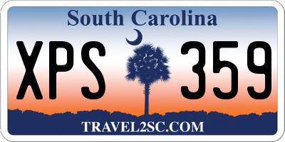 SC license plate XPS359