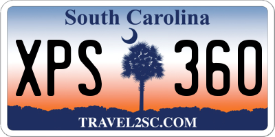 SC license plate XPS360