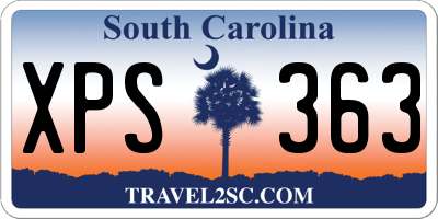 SC license plate XPS363