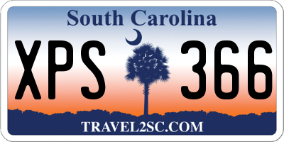 SC license plate XPS366