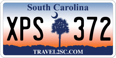 SC license plate XPS372