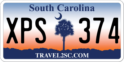 SC license plate XPS374
