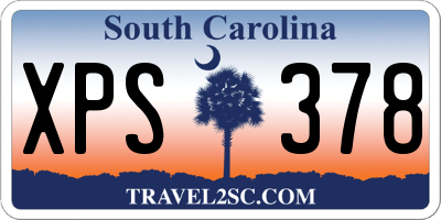 SC license plate XPS378