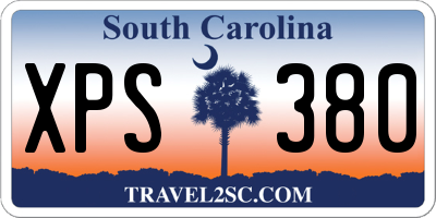 SC license plate XPS380