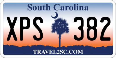 SC license plate XPS382