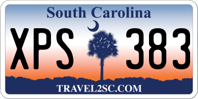 SC license plate XPS383