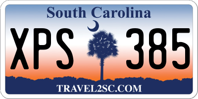 SC license plate XPS385