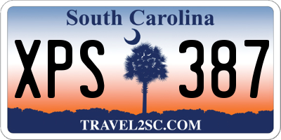 SC license plate XPS387