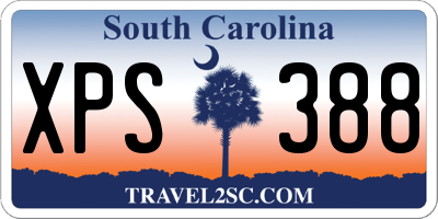 SC license plate XPS388