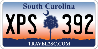 SC license plate XPS392
