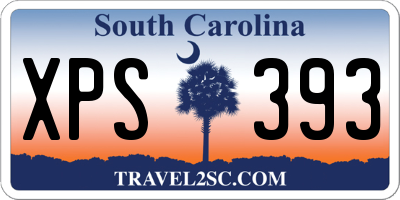 SC license plate XPS393