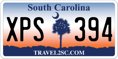 SC license plate XPS394