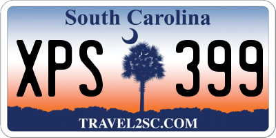SC license plate XPS399