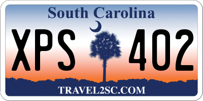 SC license plate XPS402