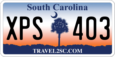 SC license plate XPS403